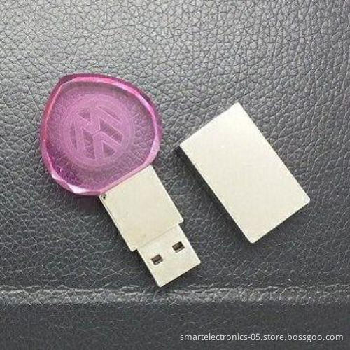 Crystal Heart-shaped USB Flash Drive
